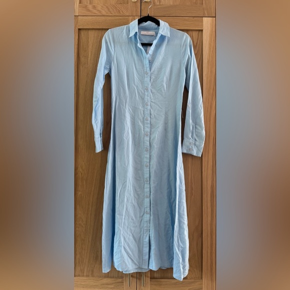 Rachel Parcell Blue Buttoned Shirt Dress - Picture 3 of 4
